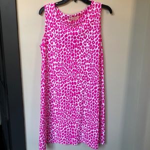 Jude Connally Beth Dress in Bright Pink Cheetah print Size XL